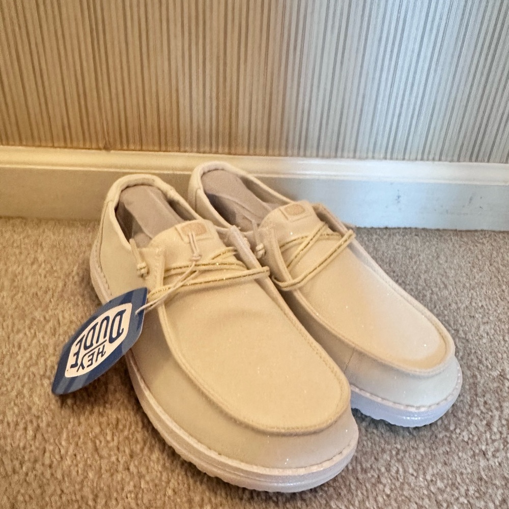 Hey Dude Cream Sneakers for Women
